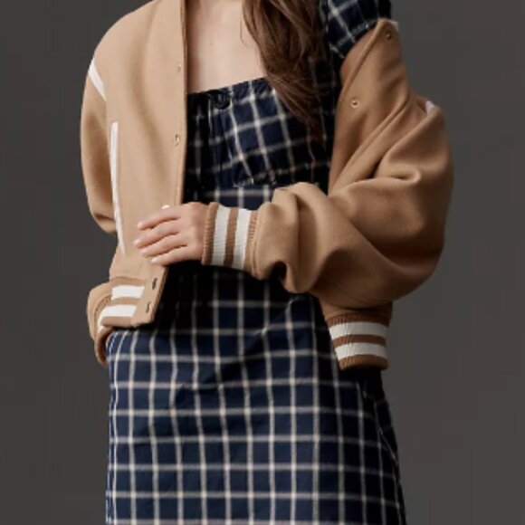 Lisa Says Gah Suzy Puff-Sleeve Mini Dress Midnight Plaid - Picture 4 of 4